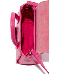 Женская ярко-розовая кожаная сумка от Furla