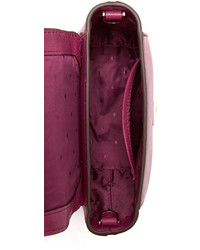 Женская ярко-розовая кожаная сумка от Kate Spade