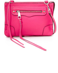 Женская ярко-розовая кожаная сумка от Rebecca Minkoff