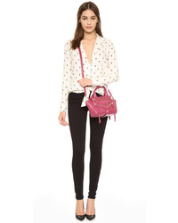 Женская ярко-розовая кожаная сумка от Botkier