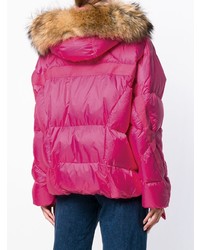 Женская ярко-розовая куртка-пуховик от As65