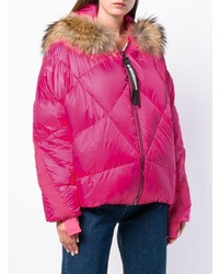 Женская ярко-розовая куртка-пуховик от As65