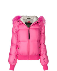 Женская ярко-розовая куртка-пуховик от Mr & Mrs Italy