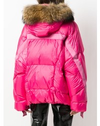 Женская ярко-розовая куртка-пуховик от As65