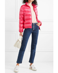 Женская ярко-розовая куртка-пуховик от Moncler