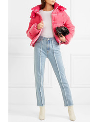 Женская ярко-розовая куртка-пуховик от Moncler