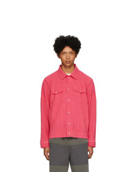 Мужская ярко-розовая куртка-рубашка от Homme Plissé Issey Miyake