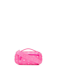 Мужская ярко-розовая поясная сумка из плотной ткани от MCM