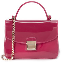 Ярко-розовая резиновая сумка через плечо от Furla