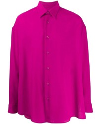 Мужская ярко-розовая рубашка с длинным рукавом от Ami Paris