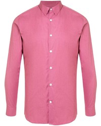 Мужская ярко-розовая рубашка с длинным рукавом от Cerruti 1881