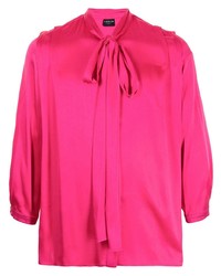 Мужская ярко-розовая рубашка с длинным рукавом от COOL T.M