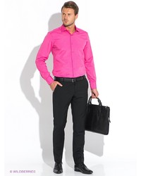 Мужская ярко-розовая рубашка с длинным рукавом от Favourite
