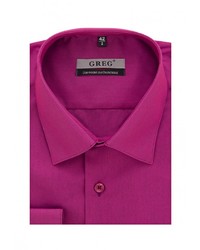 Мужская ярко-розовая рубашка с длинным рукавом от GREG