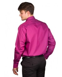 Мужская ярко-розовая рубашка с длинным рукавом от GREG