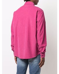 Мужская ярко-розовая рубашка с длинным рукавом от Dondup
