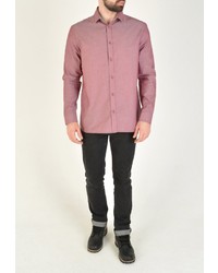 Мужская ярко-розовая рубашка с длинным рукавом от RPS