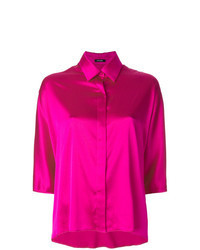 Ярко-розовая рубашка с коротким рукавом