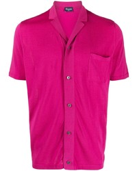 Мужская ярко-розовая рубашка с коротким рукавом от Drumohr
