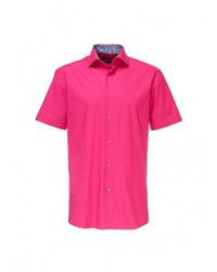 Мужская ярко-розовая рубашка с коротким рукавом от GREG