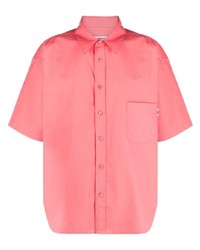 Мужская ярко-розовая рубашка с коротким рукавом от Martine Rose