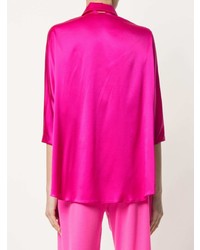 Женская ярко-розовая рубашка с коротким рукавом от Styland