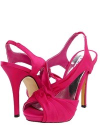 Ярко-розовая сатиновая обувь