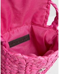 Ярко-розовая соломенная сумка через плечо от Glamorous