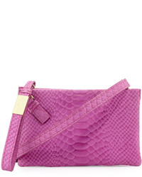 Ярко-розовая сумка через плечо со змеиным рисунком