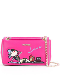 Женская ярко-розовая сумка от Love Moschino