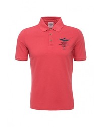 Мужская ярко-розовая футболка-поло от Aeronautica Militare