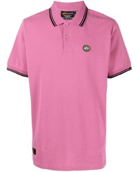 Мужская ярко-розовая футболка-поло от Alpha Industries
