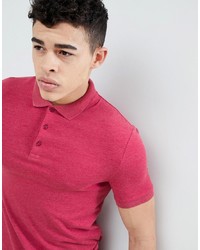 Мужская ярко-розовая футболка-поло от ASOS DESIGN