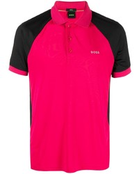 Мужская ярко-розовая футболка-поло от BOSS