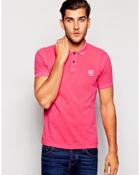 Мужская ярко-розовая футболка-поло от Boss Orange