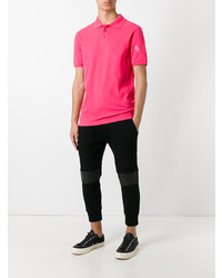 Мужская ярко-розовая футболка-поло от Y-3