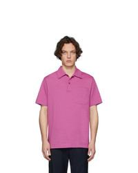 Мужская ярко-розовая футболка-поло от Dries Van Noten