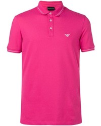 Мужская ярко-розовая футболка-поло от Emporio Armani