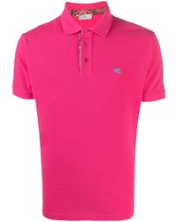 Мужская ярко-розовая футболка-поло от Etro