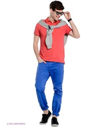 Мужская ярко-розовая футболка-поло от Fred Mello