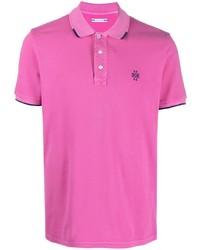 Мужская ярко-розовая футболка-поло от Jacob Cohen