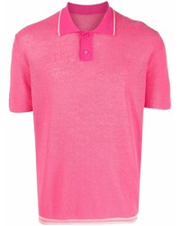 Мужская ярко-розовая футболка-поло от Jacquemus