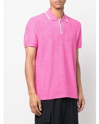 Мужская ярко-розовая футболка-поло от Orlebar Brown