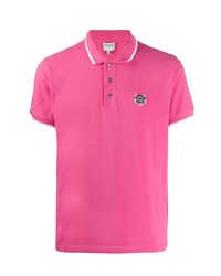 Мужская ярко-розовая футболка-поло от Kenzo
