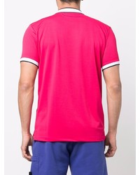 Мужская ярко-розовая футболка-поло от Peuterey