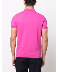 Мужская ярко-розовая футболка-поло от Moncler