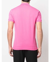 Мужская ярко-розовая футболка-поло от Lacoste