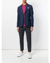 Мужская ярко-розовая футболка-поло от Isaia