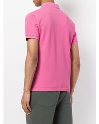 Мужская ярко-розовая футболка-поло от Sun 68