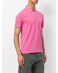 Мужская ярко-розовая футболка-поло от Sun 68
